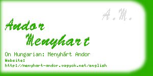 andor menyhart business card